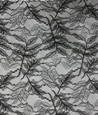 L'équilibre noir élastique de tissu de dentelle de bout droit de 145CM pour des femmes s'habillent