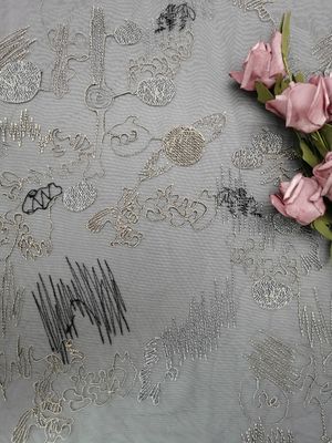 Ligne géométrique écologique tissu coloré de broderie