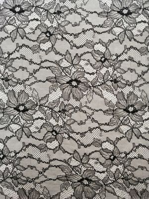 Tissu 100% français de dentelle de Chantilly de polyester