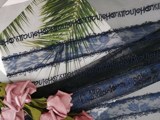 Tissu de dentelle de crochet de lettre de marine