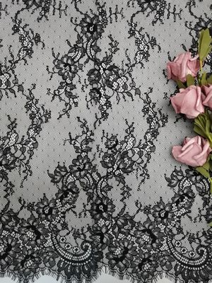 Tissu en nylon de dentelle de fleur de 100%