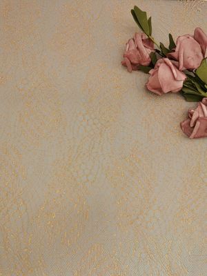 Textile géométrique métallique de femmes de tissu de dentelle de broderie de partie