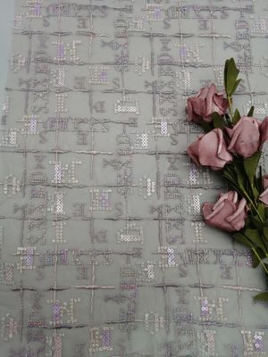 La paillette de Geo a brodé la dentelle de tissu pour les textiles à la maison