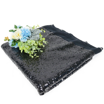 la paillette scintillante de scintillement de 125cm a brodé le tissu pour la robe habillée