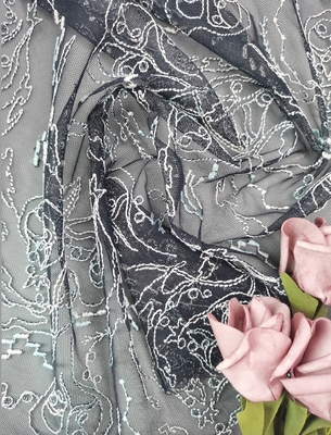 Équilibre de dentelle de tissu de Dot Tulle Embroidered Polyester Lace pour épouser le voile