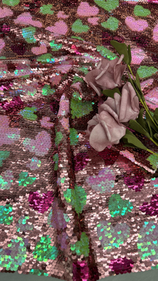 Tissu brodé de pain de sequins floraux 3D de luxe de haute qualité pour robes de soirée