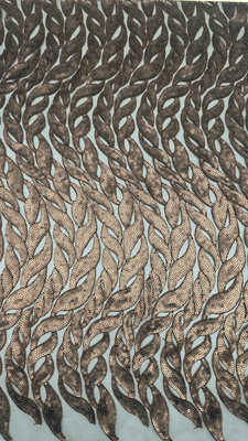 Tissu brodé en paillettes de luxe en lacets en herbe de mer Design de haute qualité sur mesure pour la robe