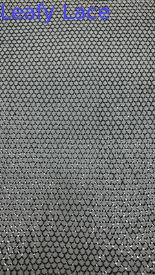 Tissu en résille brodée de sequins, ajouré, design spécial, personnalisé pour robe de soirée