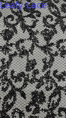 Tissu brodé de sequins de luxe de haute qualité, design spécial pour robe, pour robes de mariée