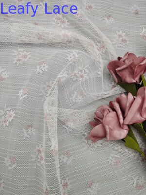 Tissu en dentelle 100% coton avec motif floral 3D élégant et respirant, ajouré et brodé, dentelle pure pour robes de mariée
