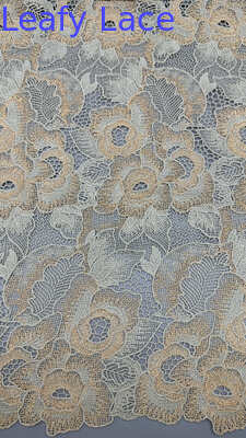 Élégante tissu de dentelle florale pour robes de mariée légant broderies tissu de dentelle pour les créateurs de mode